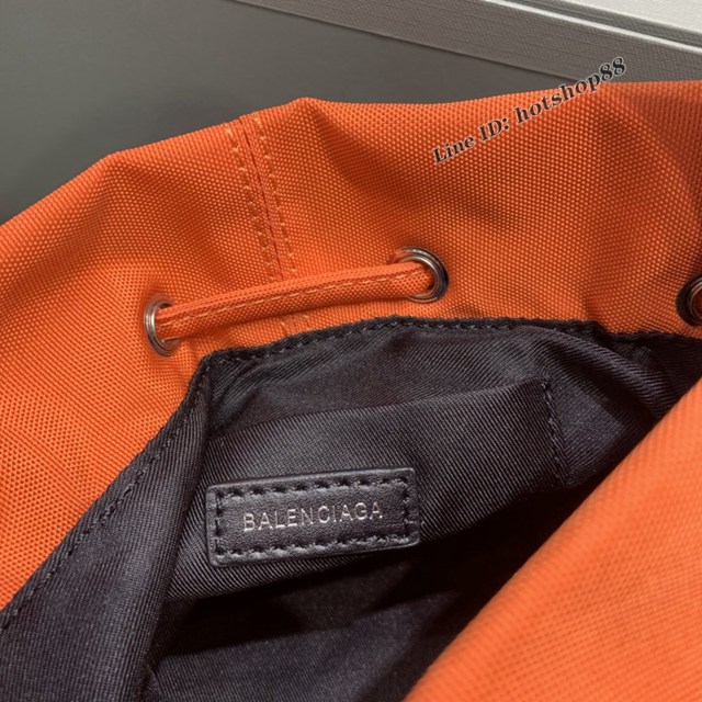 Balenciaga專櫃爆款Balen超輕水桶包 巴黎世家橙色帆布手提包 fyj1502